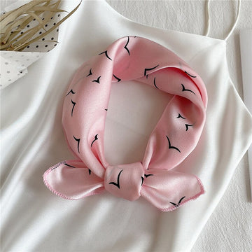50x50cm Square Silk Hair Scarf Women Headband Fashion Print Neck Scarfs Office Hair Band Hand Kerchief Female Bandana daiiibabyyy
